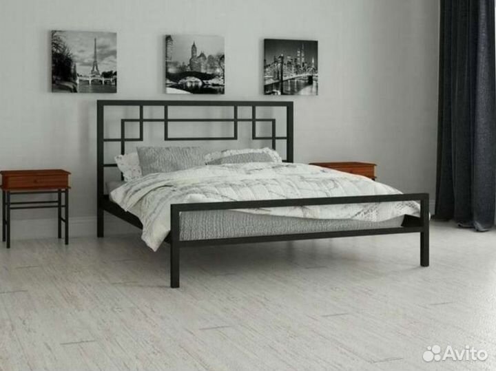 Кровать в стиле лофт