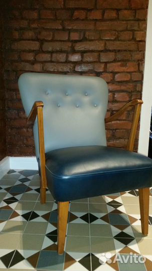 Кресло винтажное 60 е кожа