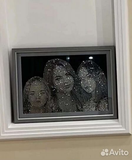 Инкрустация, портрет стразами на заказ