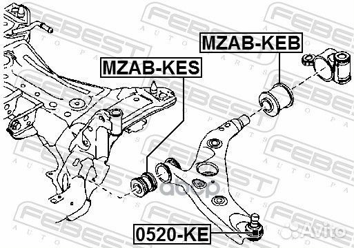 Опора шаровая Mazda CX-5 2011/11 0520KE Febest
