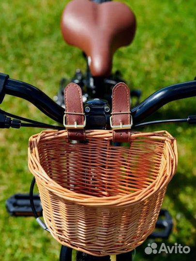Плетеная корзина для велосипеда и самоката