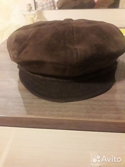 Кепка мужская натуральный замш