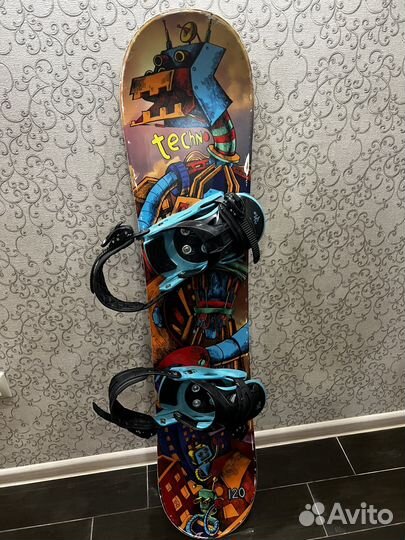 Сноуборд детский с креплением 120см