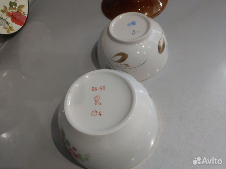 Салатник фарфоровый завод Пролетарий