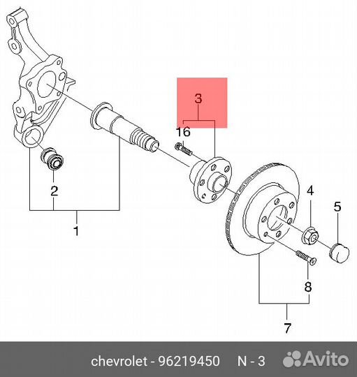 Ступица задняя В К-те Leganza 2.0/2.2i dohc с aбс