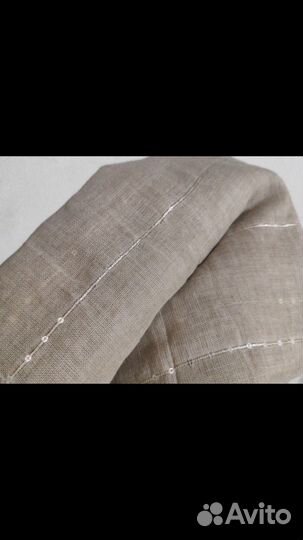 Льняной шарф с пайетками