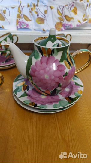 Дулевский сервиз чайный астры