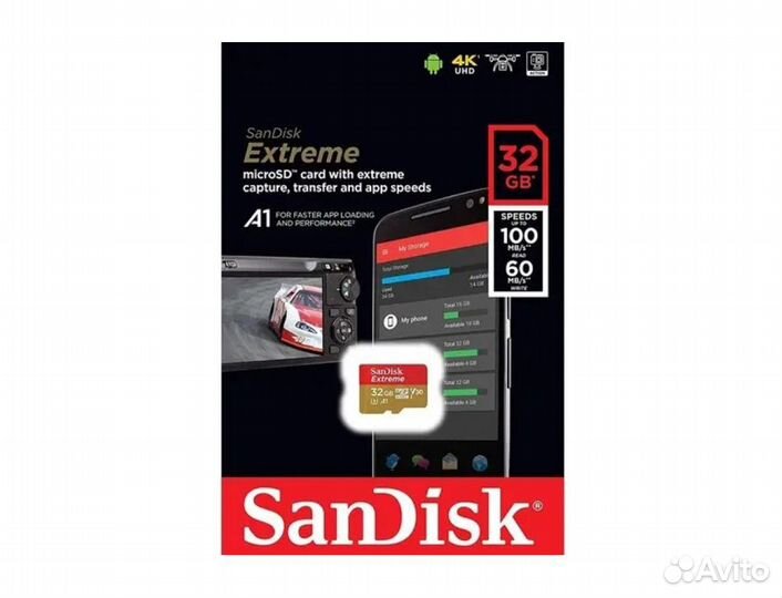 Карта MicroSD SanDisk Extreme на 32GB