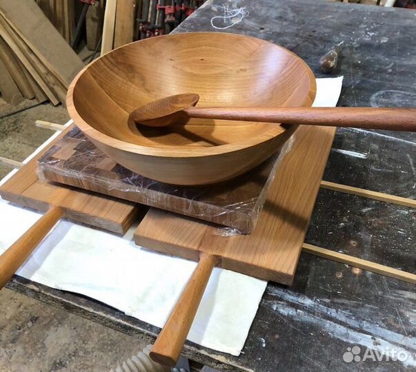 Посуда из дерева. Оригинальный набор