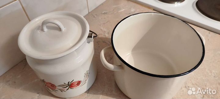 Бидон эмалированный СССР винтаж