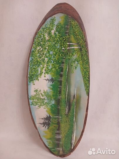 Панно из спилов дерева