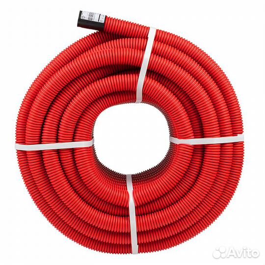 Труба гофрированная двустенная пнд 40мм красная