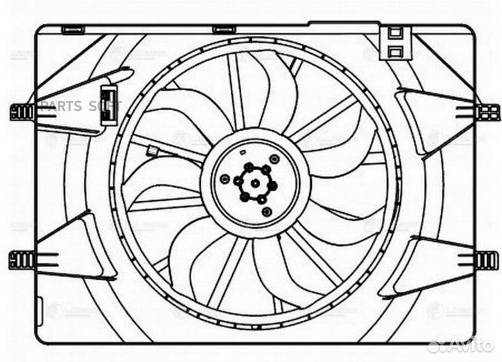 Luzar LFK 3021 Э/вентилятор охл. (с кожухом)