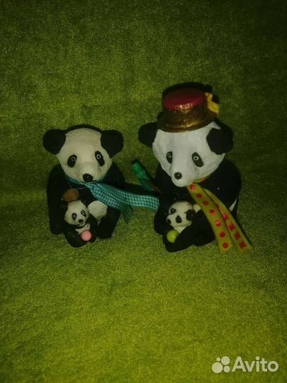 Панда ватная игрушка на елку