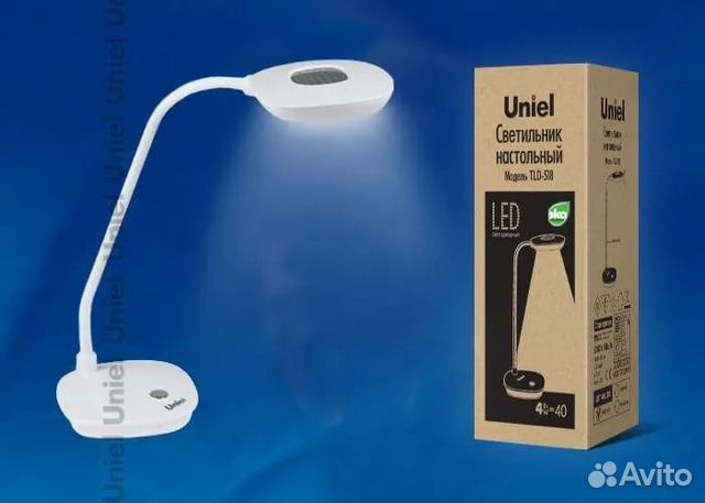 Лампа настольная светодиодная Uniel TLD-518 White