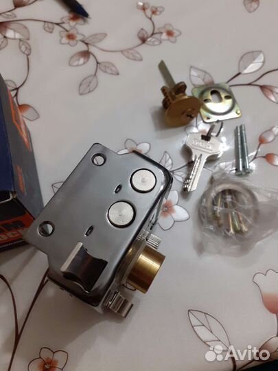 Замок накладной чёрный никель