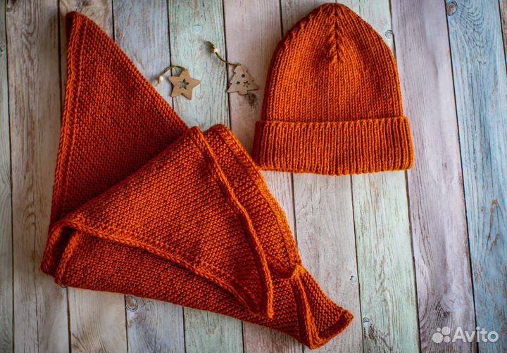 Набор Женский шарф с шапочкои