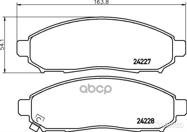 Колодки тормозные дисковые перед NP2020 NIS