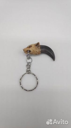 Коготь волка с головой из рога лося