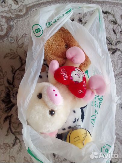 Мягкие игрушки пакетом цена за всё