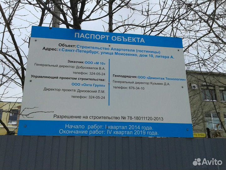 Паспорт объекта