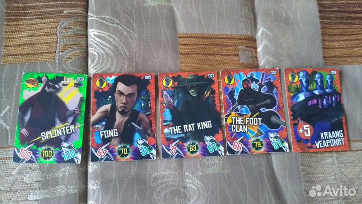 85 шт карточки Черепашки-ниндзя Боевая четверка