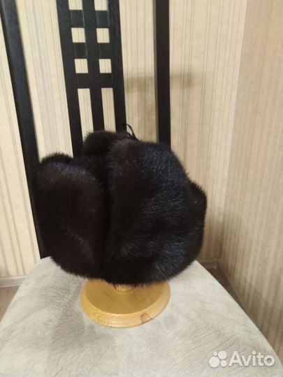 Норковая шапка мужская ушанка