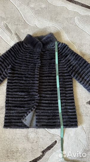 Шуба норковая полушубок кардиган с мехом норки р52