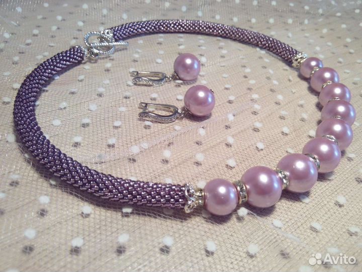 Комплект украшений колье и серьги