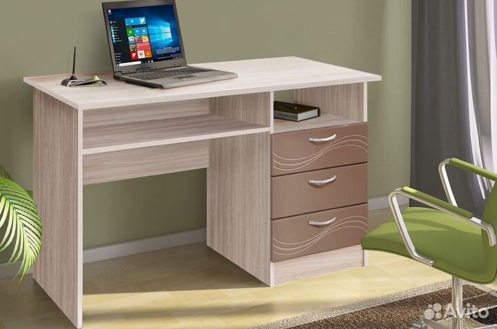 Стол компьютерный с ящиками и полками