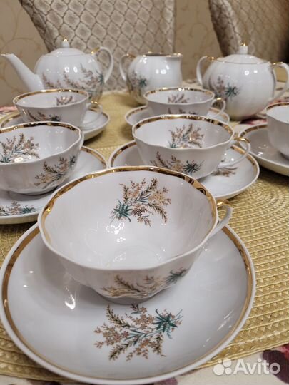 Новый фарфоровый чайный сервиз СССР