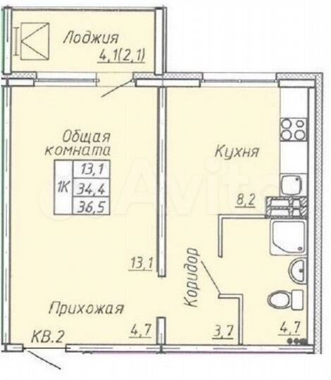 1-к. квартира, 36,5 м², 3/10 эт.