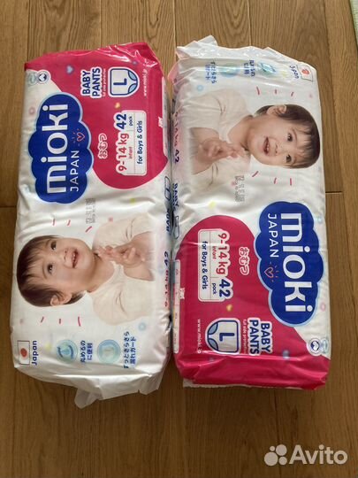 Подгузники трусики mioki 4 L (9-14 кг) 84 шт