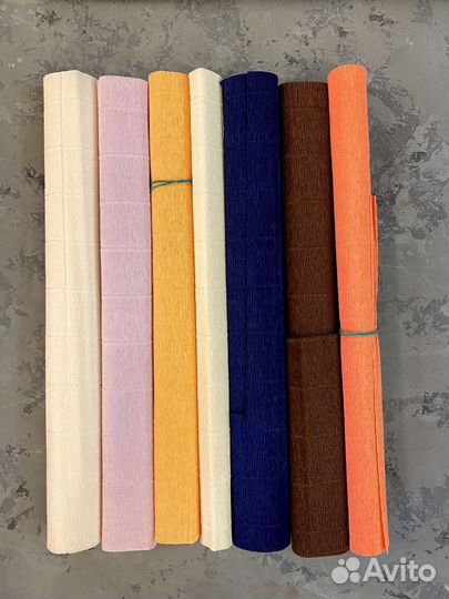 Гофрированная бумага 50см х 2,5м 18шт