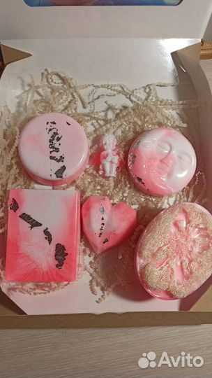 Подарочный набор, свечи, мыло, гипсовый декор