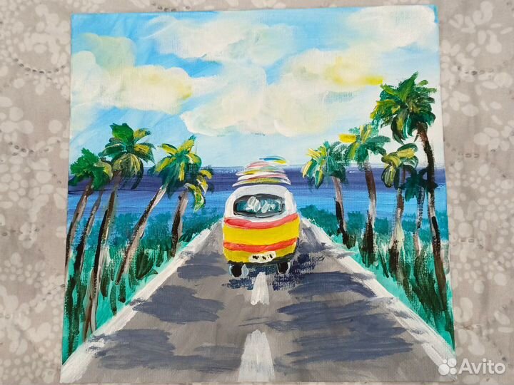 Картина акрилом на холсте