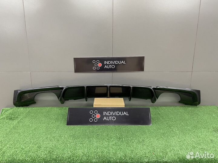 Диффузор накладка заднего бампера BMW 3 F30 карбон