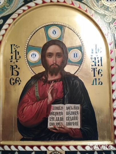 Икона Господь Вседержитель, русский модерн