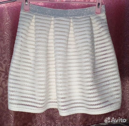 Белая кружевная юбка Acoola р.164 состояние новой