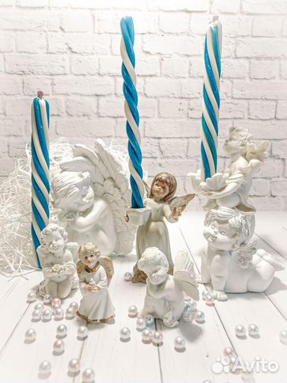 Восковая свеча, небесная помощь, оберег