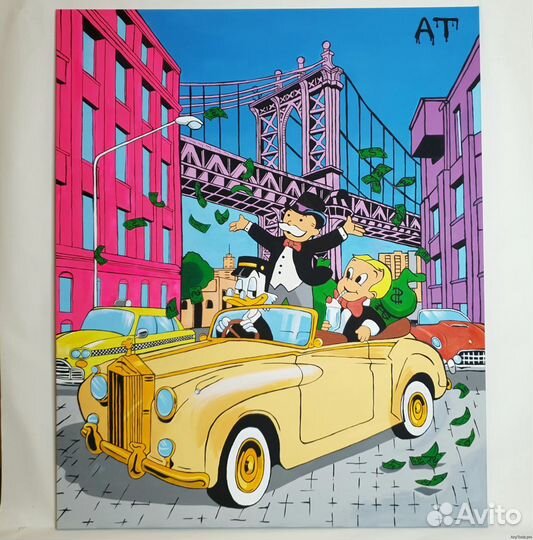 Картина Дисней Alec Monopoly Ричи Рич Арт Скрудж