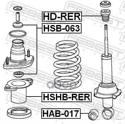 Пыльник амортизатора honda CR-V 07-12 зад. hshb