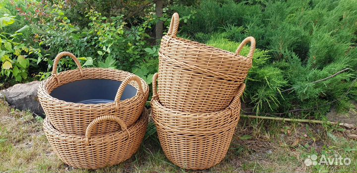 Корзина 20 л. из ротанга