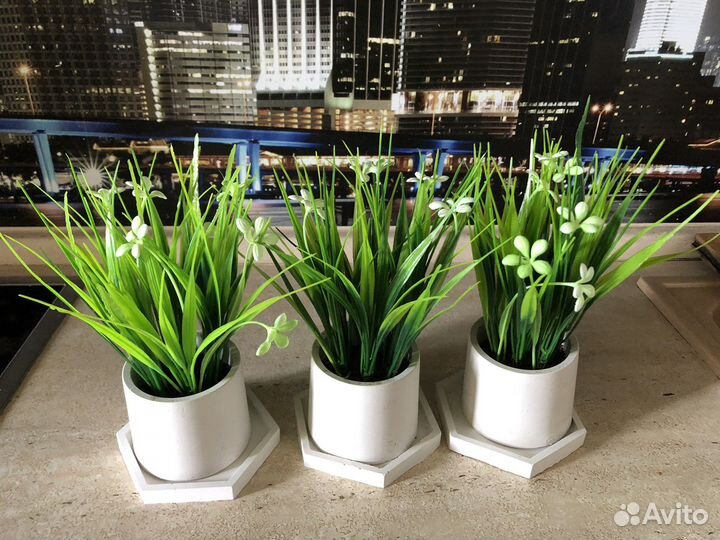 Осока, цветы интерьерные, зелень искусственная