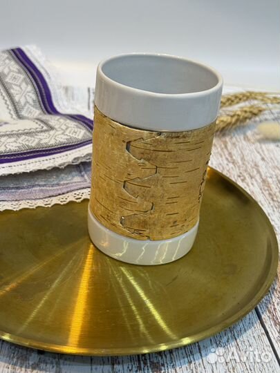 Фарфоровая кружка белая