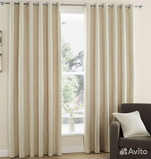 Шторы в спальню лен / рогожка / канвас