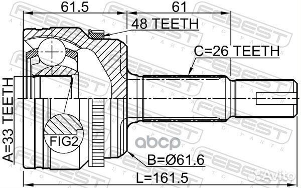 ШРУС toyota camry 11- нар. комп 0110-ASV50LA48