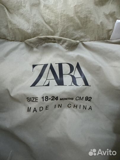 Жилетка утепленная детская zara 92