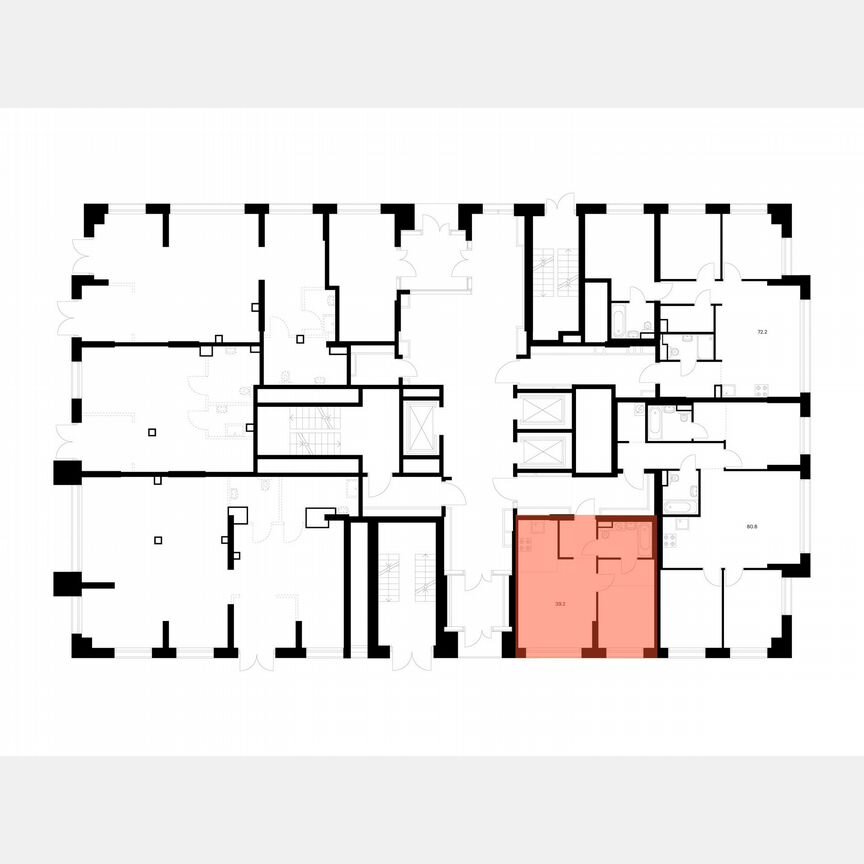1-к. квартира, 39,2 м², 1/23 эт.