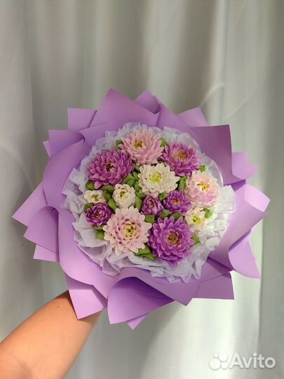 Вкусный букет из зефира для мамы на день рождения